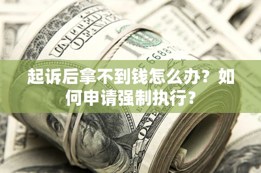 北京起诉后拿不到钱怎么办？如何申请强制执行？