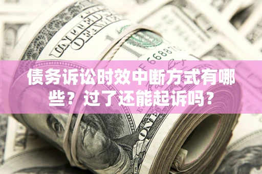 北京债务诉讼时效中断方式有哪些？过了还能起诉吗？