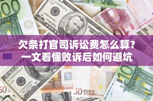 北京欠条打官司诉讼费怎么算？一文看懂败诉后如何避坑