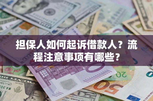 北京担保人如何起诉借款人？流程注意事项有哪些？